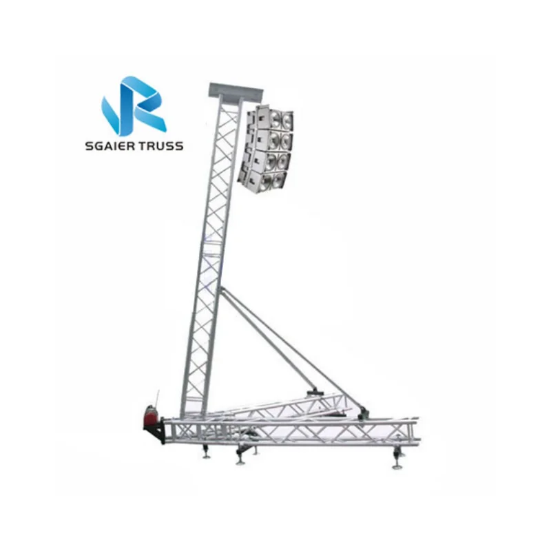 High Quality Customized Square Stage Truss Shape  Aluminium Speaker Lift Truss System For Sale
