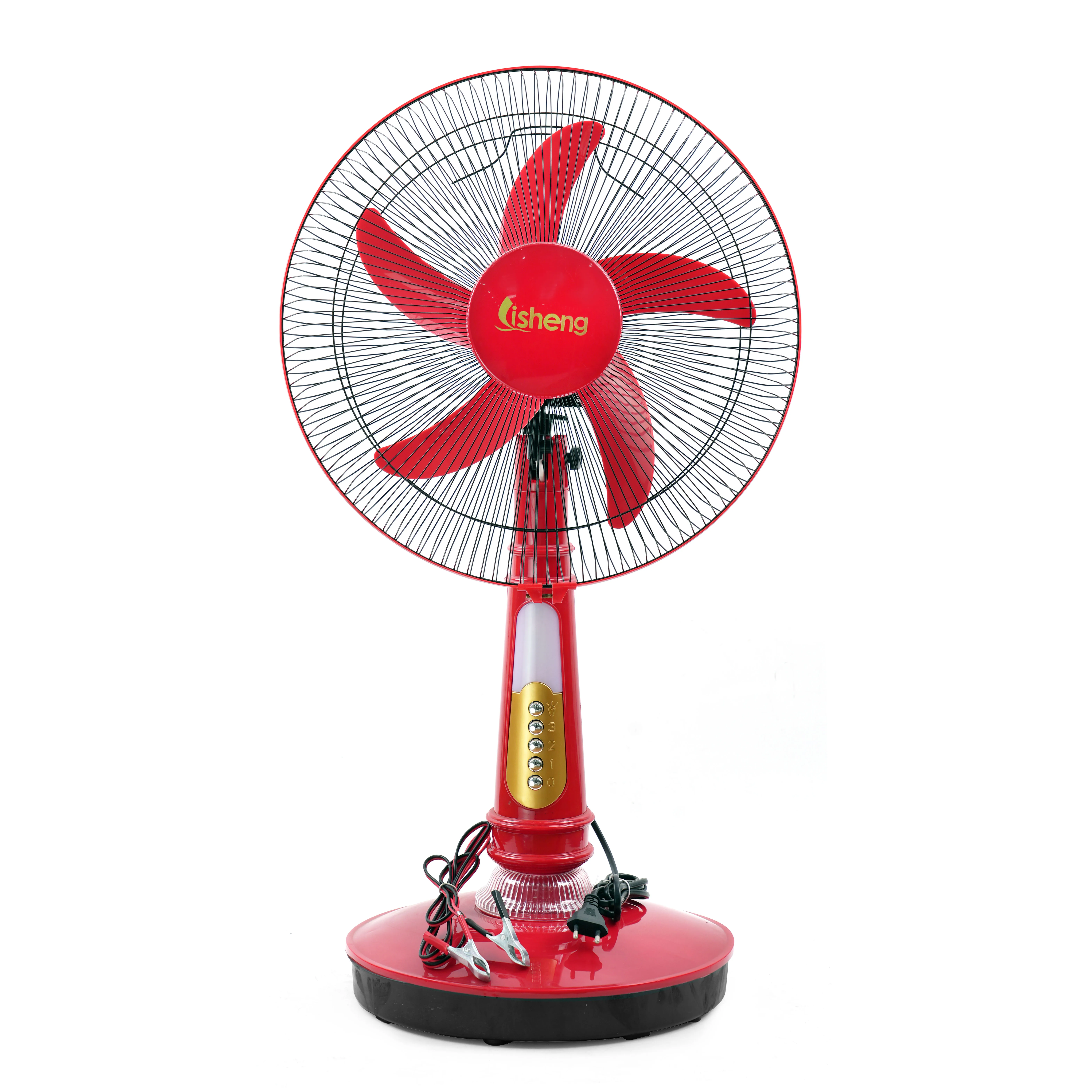 Fans home  16 inch ac dc table fan portable air cooling table fan with led light