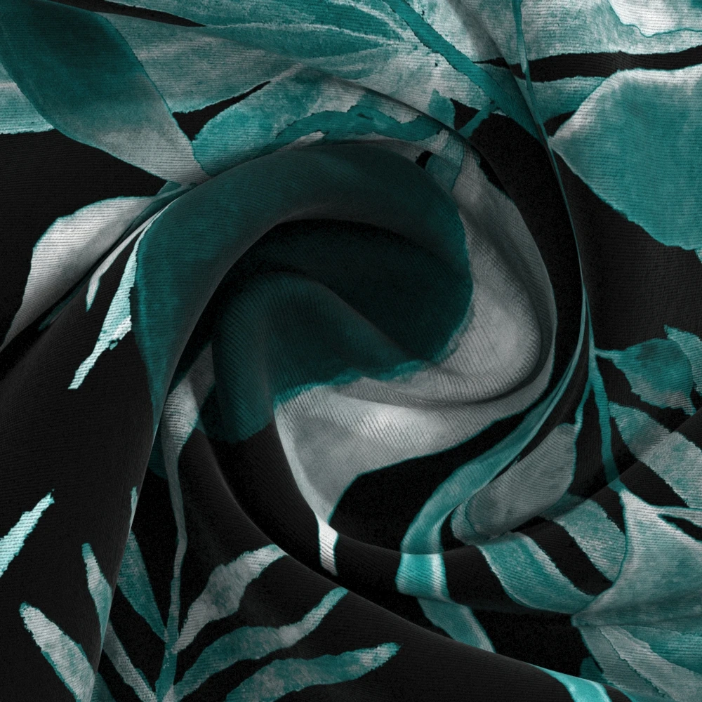 Big Palm Leaf print Shirt Digital Hawaii Plant Collar Floral Palm Beach Aloha Overhemd