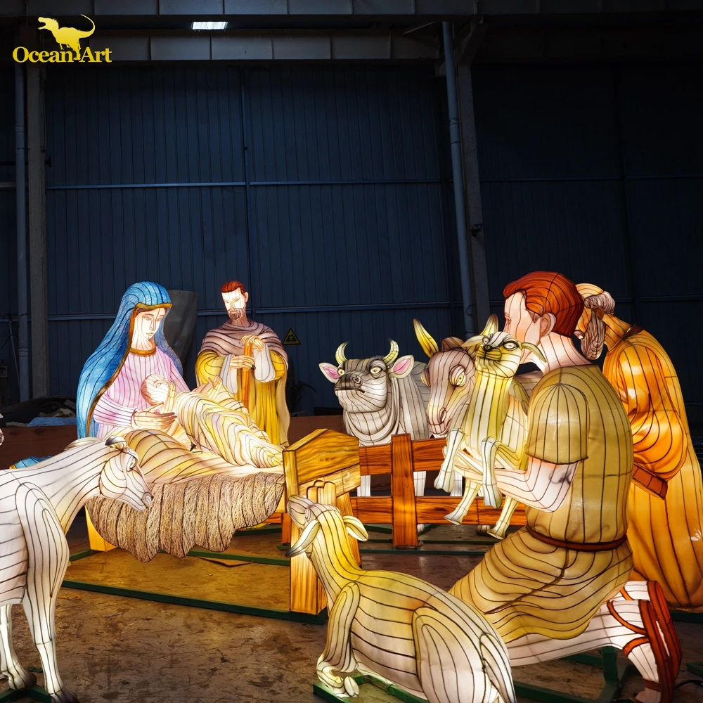 Chinese New Year Led Lantern Traditional Festival Silk Lantern Lights Show