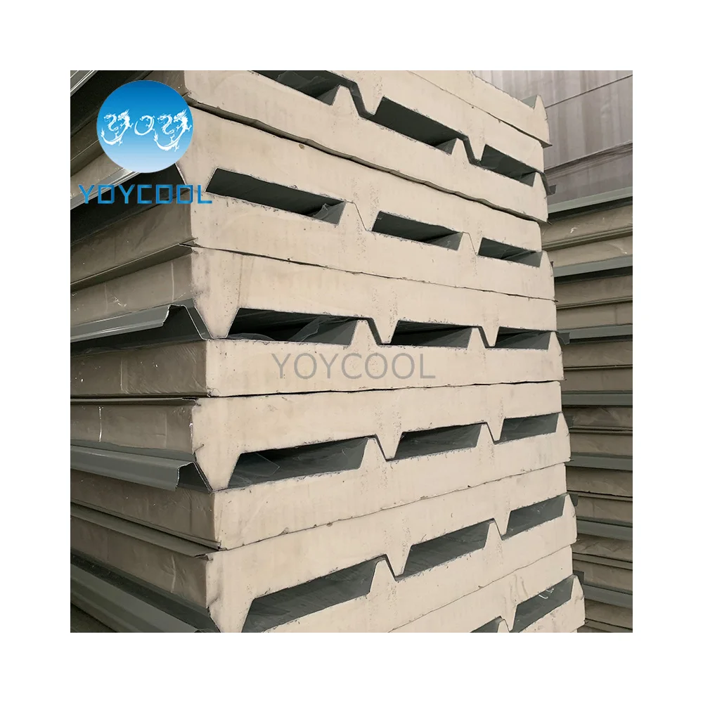 Sandwich Panel Pu Sandwich Wall Panel 20mm Thick Terracotta Roof Pu Hard Polyurethane Foam Prefab House,warehouse Metal CN;ZHE