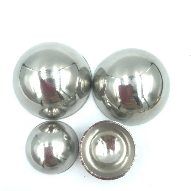 Полусферические пустотелые шарики из нержавеющей стали 1000, зеркальные, 19 мм-304 мм