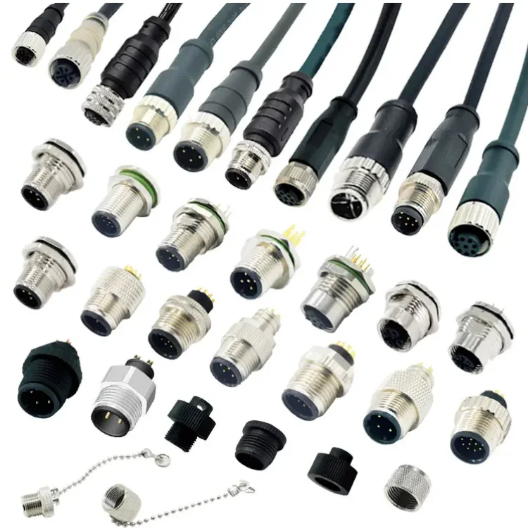 IP68 Waterproof Cable Circular Connector M9 M16 M23 7/8 2P 3P 4P 5P 6P 8P 12P 14P 16P A B D Code M5 M8 M12 Connector