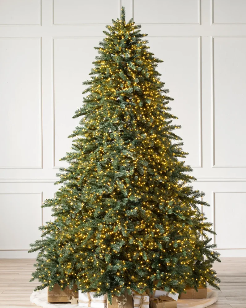 PE Artificial prelit luxury Christmas tree 6ft 7ft 8ft 180cm 210cm 240cm large real look tree