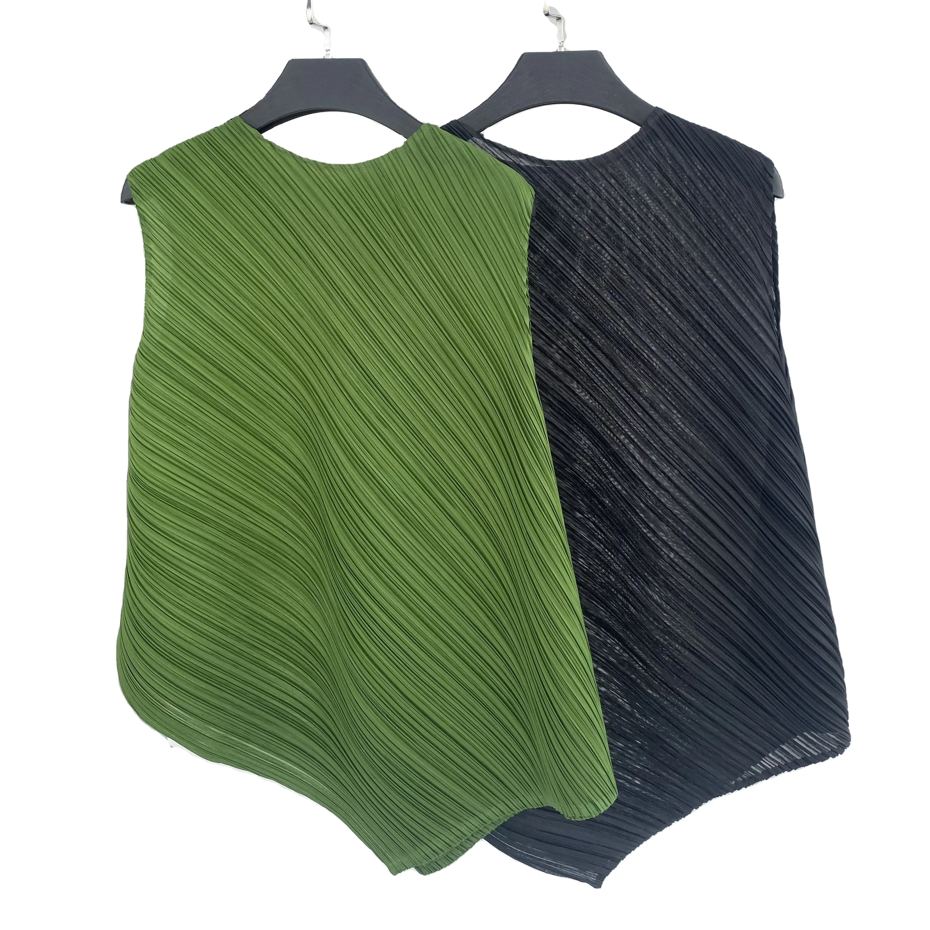 Special Design Sleeveless Irregular T-Shirt Ladies Stackable Vest Top