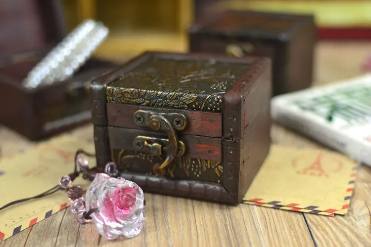 
Restore ancient ways do old wooden box desktop sundry receive ring box to shoot prop box 