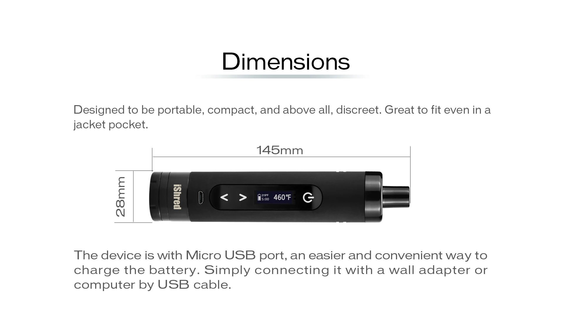  2019 Yocan iShred 2600mah испаритель для сухой травы глубокая чаша керамический