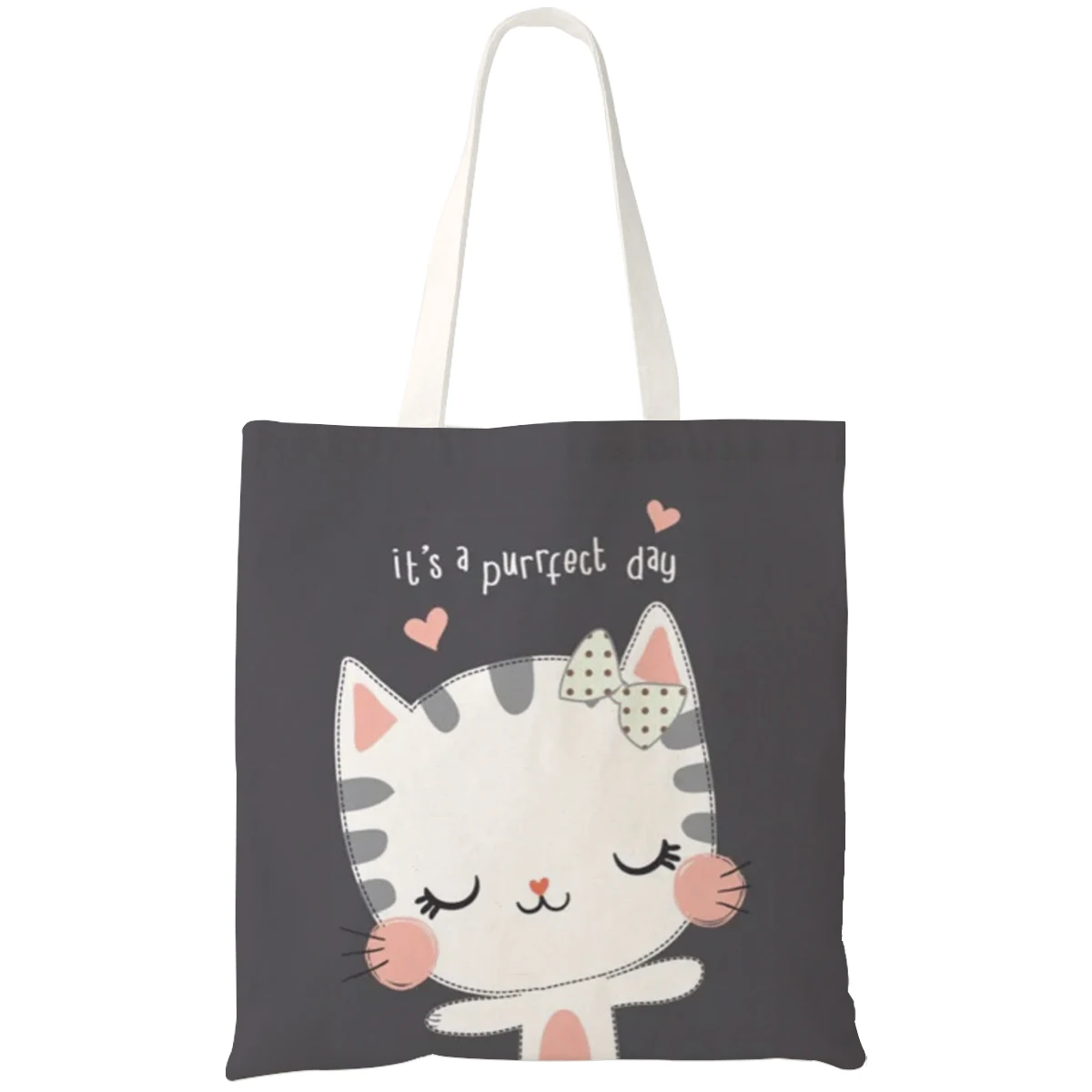 Custom sublimation silk screen digital heat transfer printed anime polyester jute hemp linen cotton canvas tote shopping bag