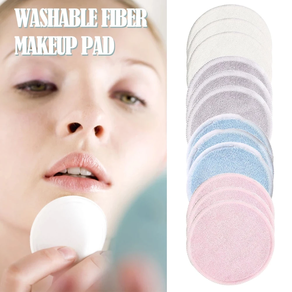 New reusable Bamboo Cotton Face Reusable Make Up Remover Pads Washable Makeup Remover Pads with Konjac Sponge