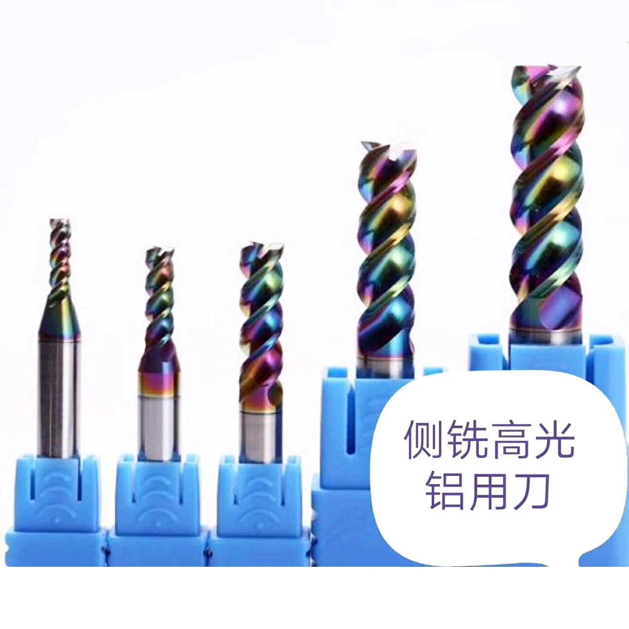 DLC color coating high efficiency long service life 3 flutes endmill