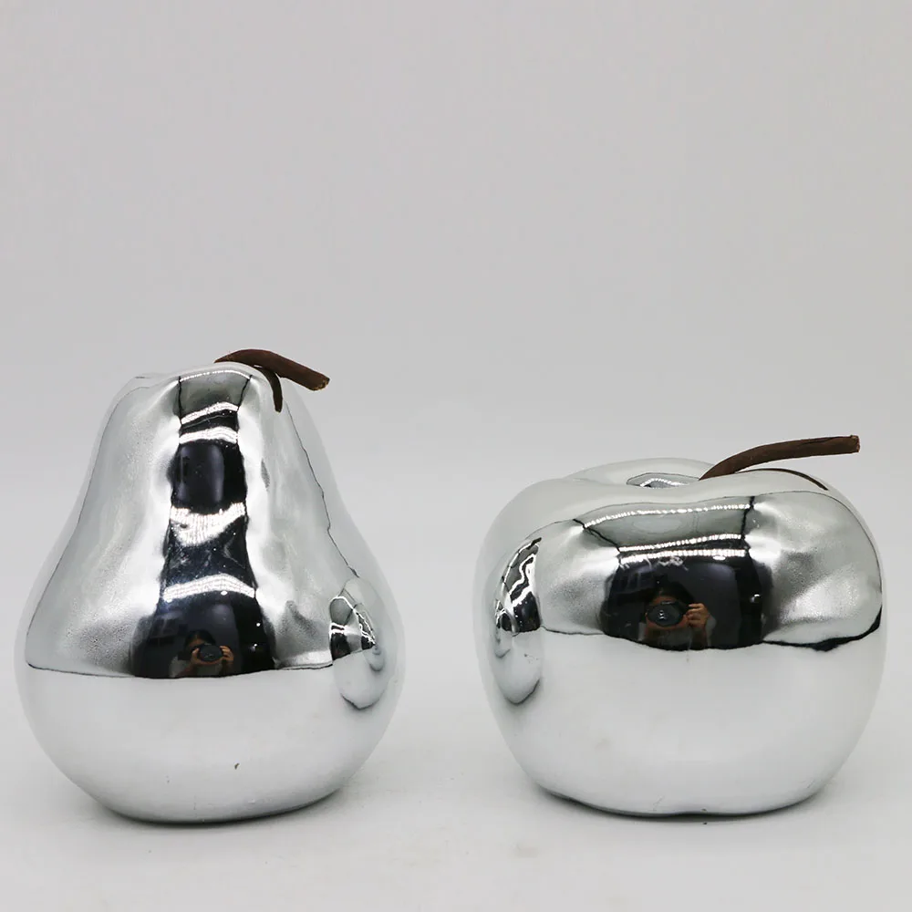 Modern design home decoration ceramic fruit decor for Christmas decoration