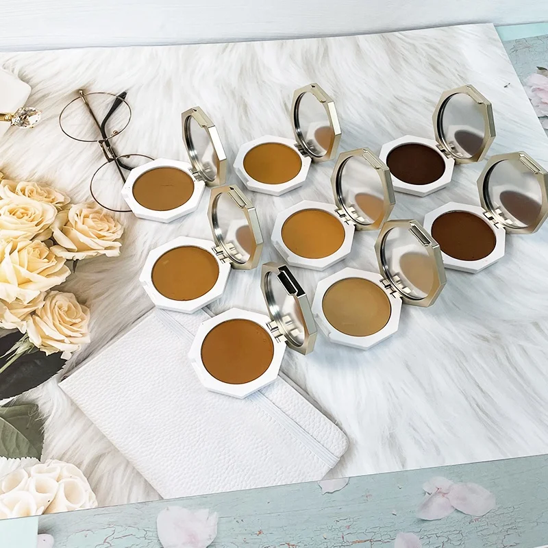 Private Label Bronze Highlight Palette DIY No Logo Customized Octagon Highlight  Palette