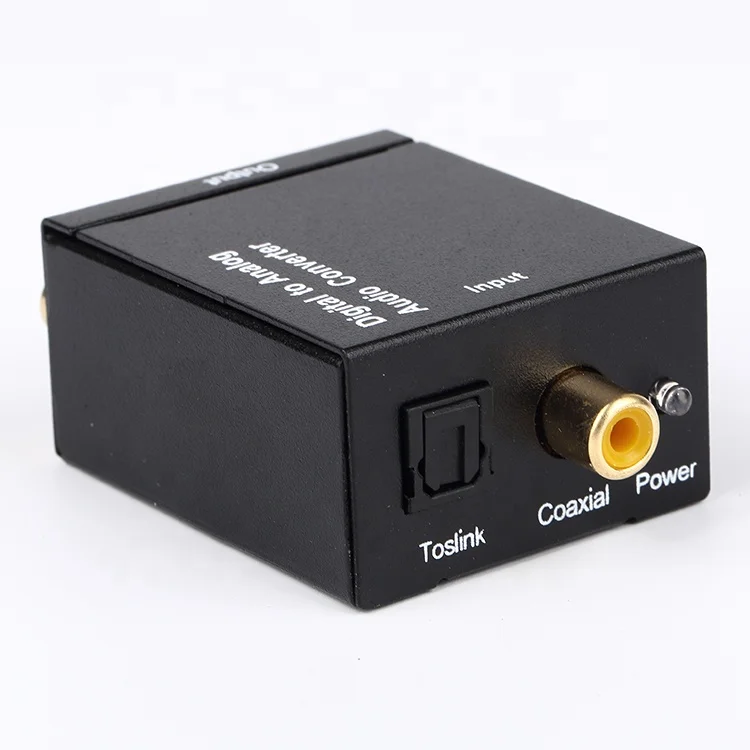 Digital to Analog Audio Converter Optical Fiber Coaxial RCA 3.5mm Amplifier Decoder Signal to Analog Stereo Adapter R/L