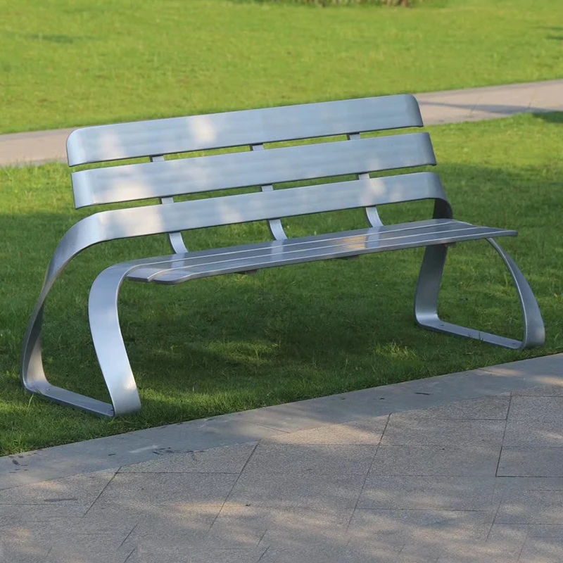 Cast iron garden bench furniture  Outdoor aluminumFrame  morden  park  chair with armrest