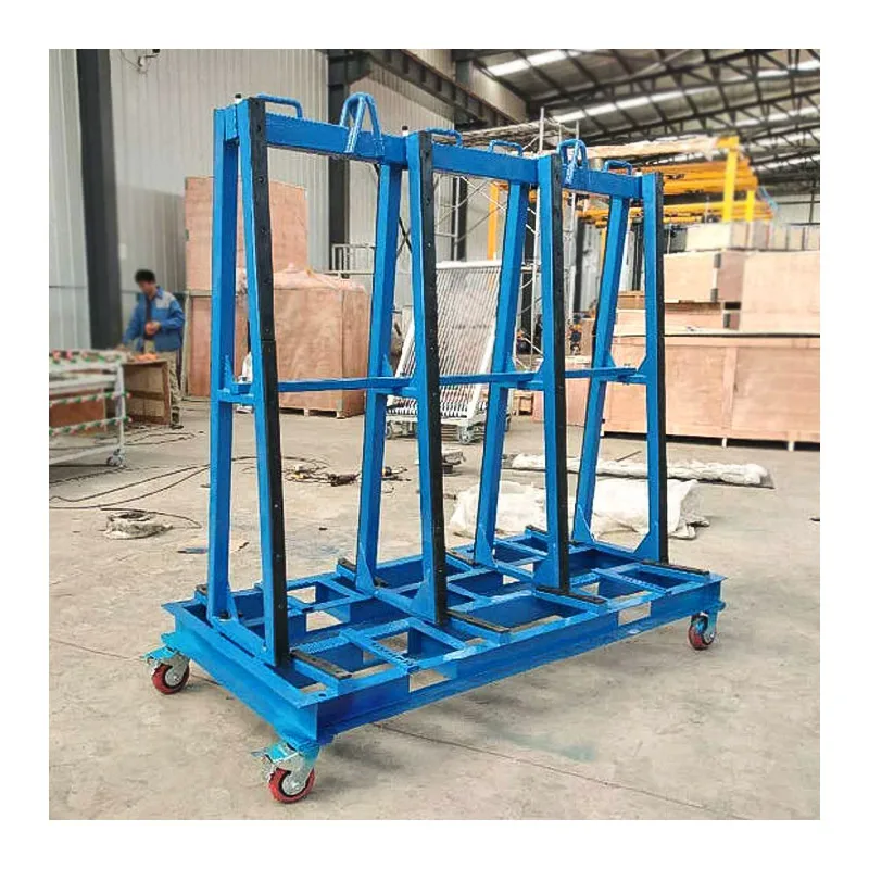 Fashional Glass Rack transport shelf Moving Glass Storage Rack