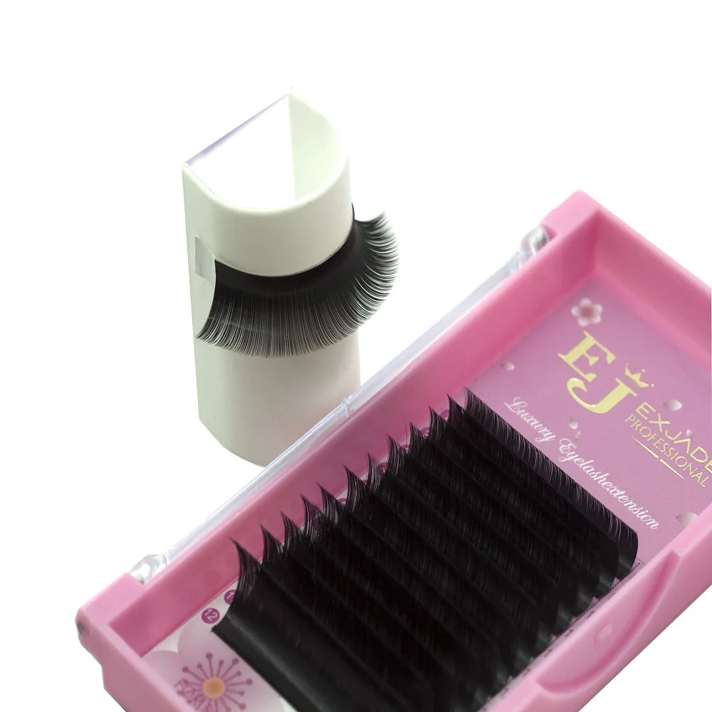 
EJ best seller korean pbt easy fanning Real soft Faux mink false lash bulk individual Eyelash Extension professional supplies 