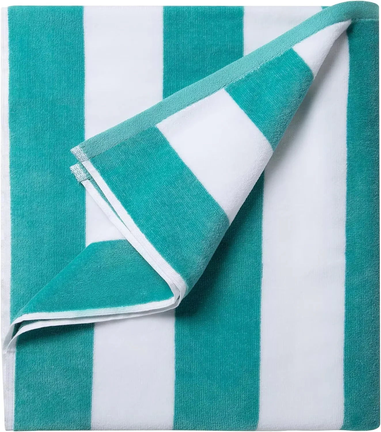 Oversized 32 x 65 inches Plush Thick Soft Premium Cotton Baby Bath Towel Striped Terry Cotton Beach Towel Swimming Blanket