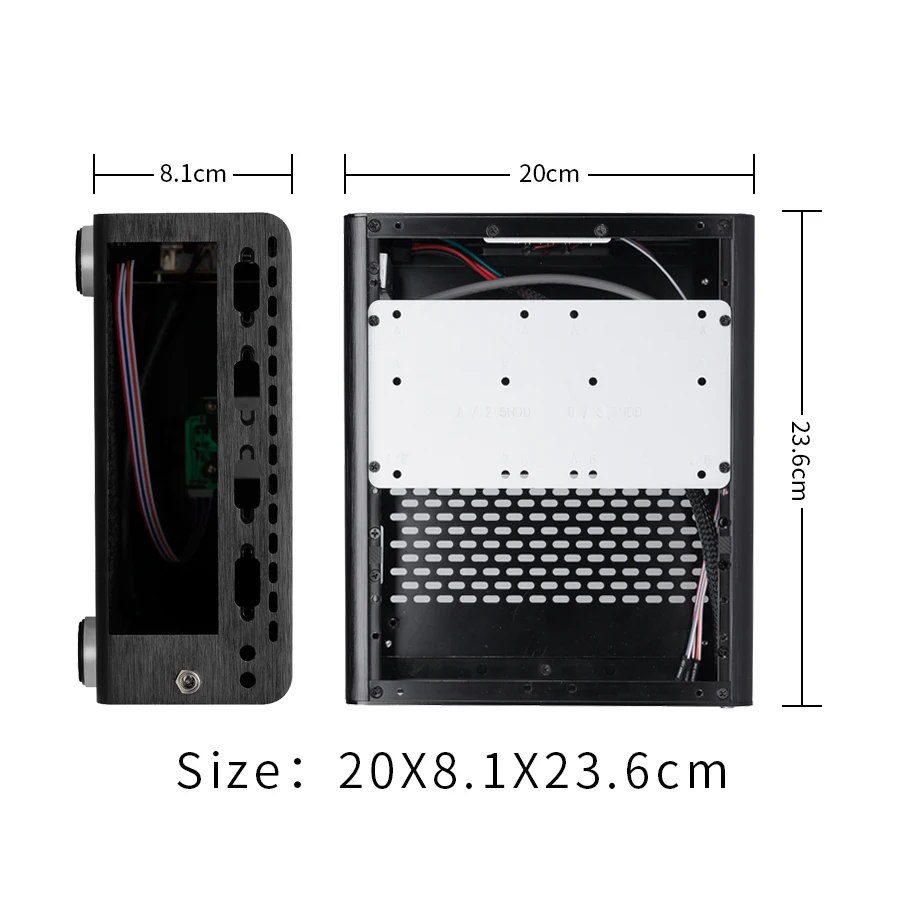 Oem Custom Horizontal Barebone Computer Case With Power Supply And Dc Board