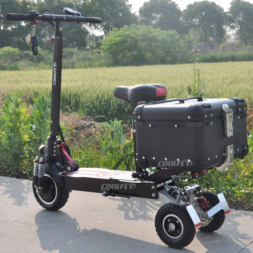 Factory price 3 wheel electric scooter 48v 1000w fat tire folding long range electric scooter for adult