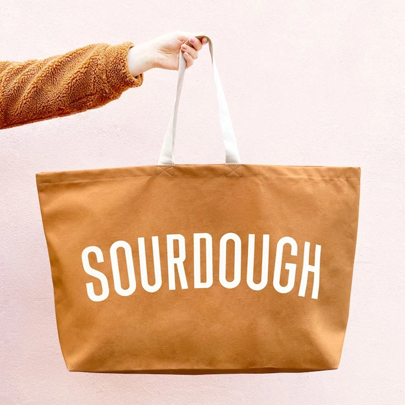 Квадратная Холщовая Сумка-тоут с застежкой-молнией и логотипом на