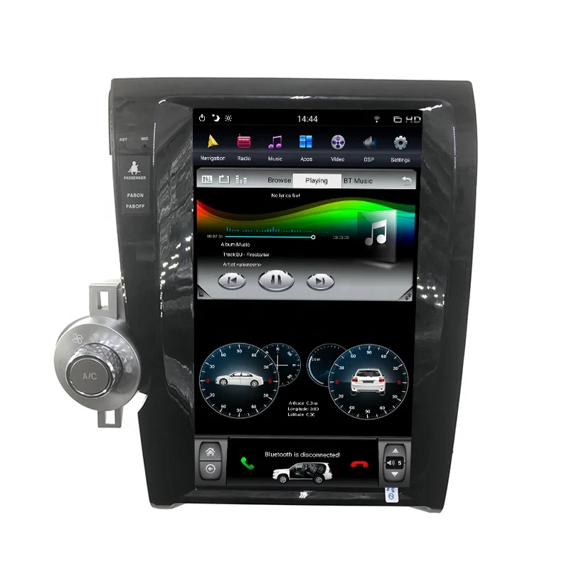 13 6 'Tesla Style 4 + 64 ГБ Android 9 0 PX6 автомобильный мультимедийный плеер для Toyota Sequoia Tundra 2007-2011 автомобильное аудио Радио