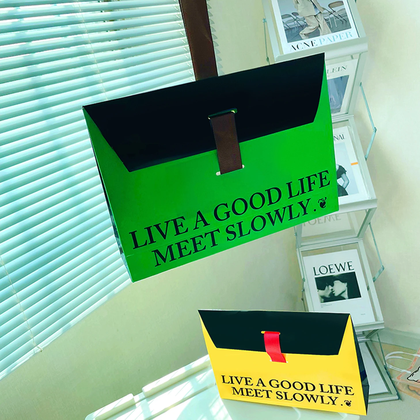 Custom Printed Special designed paper gift shopping bag  with ribbon handle