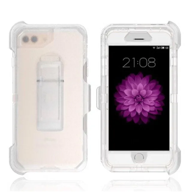 Прозрачный чехол 3 в 1 с роботом для iPhone 12 Pro Max X Xs Max 8 7 Plus Samsung S7 edge S8 S9 Plus Note 9 8