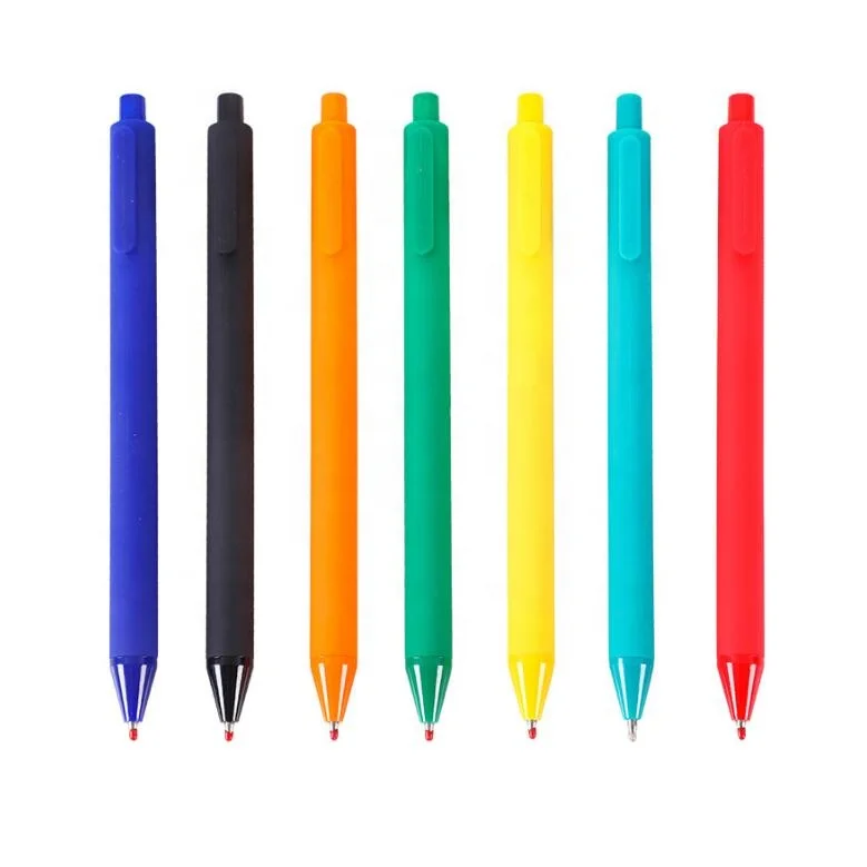 Wholesale Colorful Soft Plastic Ballpoint Pens Custom Logo multi color gel Pen Gift Pen
