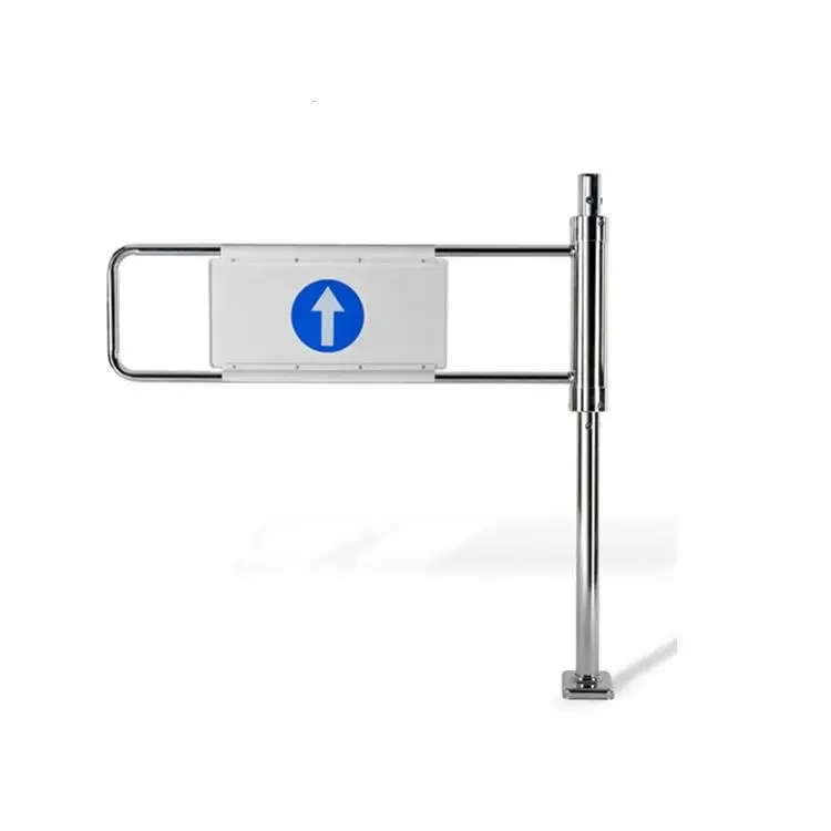 Factory Direct Supply Supermarket One-way Entrance Supermarket Manual Control Barrier Metal Swing Gate