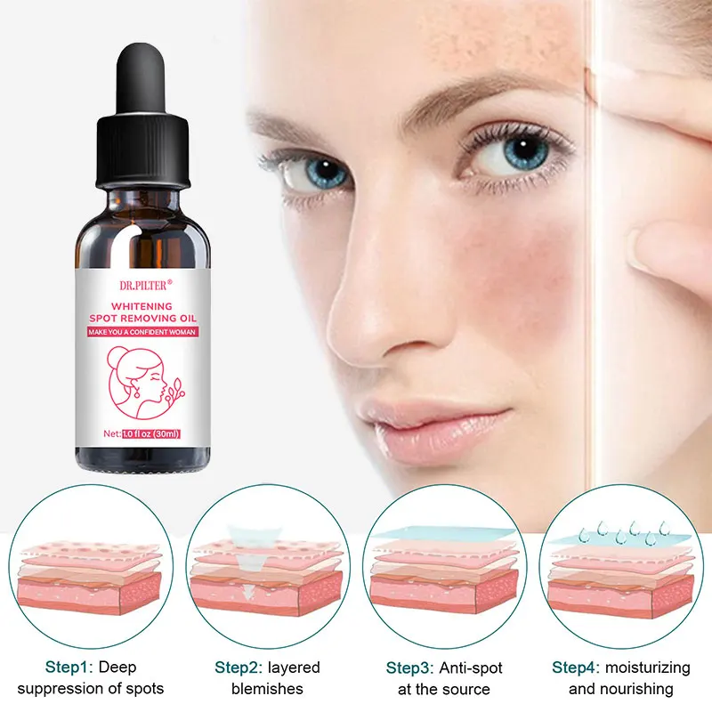 OEM/ODM Organic Whitening Body Facial Skin Care Anti-aging Brightening Anti-Wrinkle Repair Essential Oil Freckle-Removing