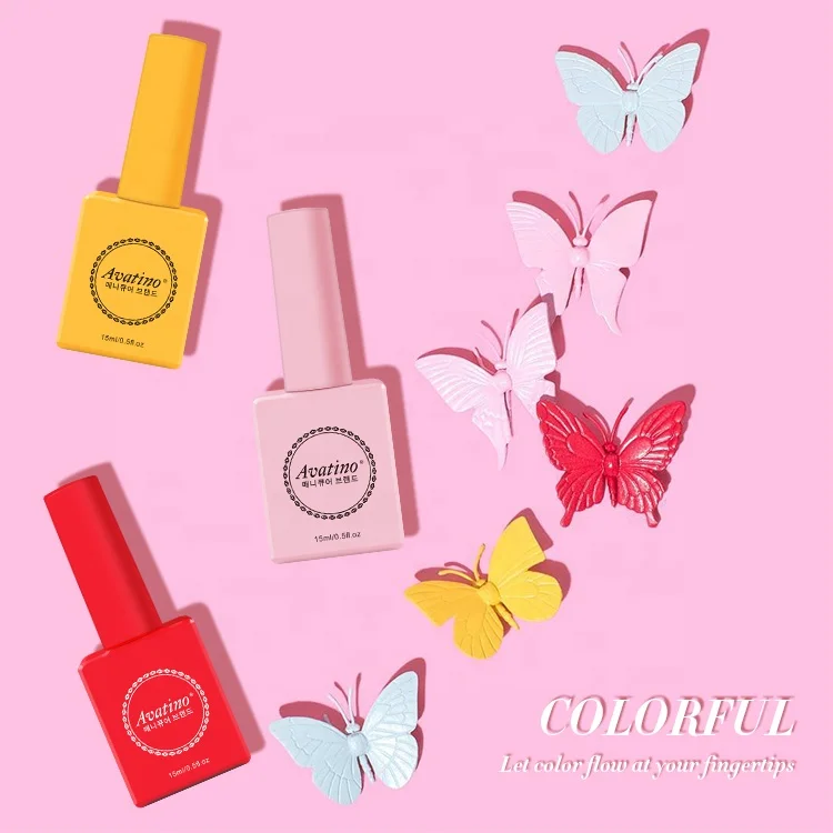 Organic UV LED Nail Gel Varnish 72 Colors Avatino Brand  OEM Matte Gel Nail Polish Hema Free Nails Salon Professional Products