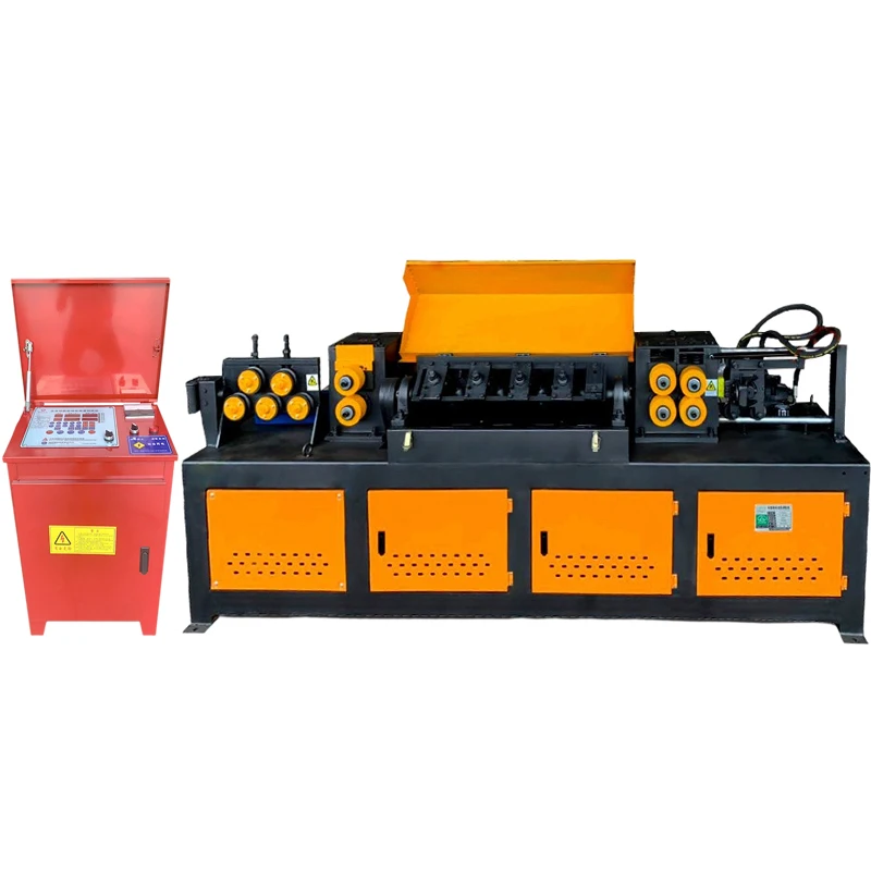 CNC Hydraulic Double Traction Three Motors YGT6-14  6-14MM 220/ 380/ 415VAC 17KW Automatic Bar Straightener And Cutting Machine