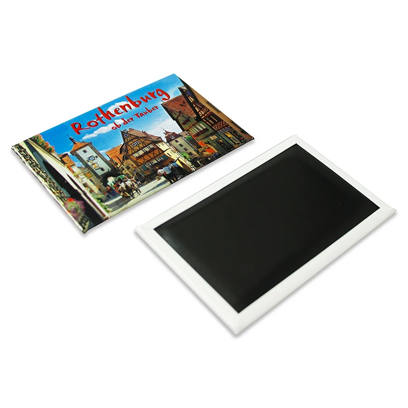 2024 Manufacturer Germany Wholesale 90*65mm Tinplate Custom Design Travel Souvenir Israel Sticker Chile Metal Permanent Tin Fridge Magnet