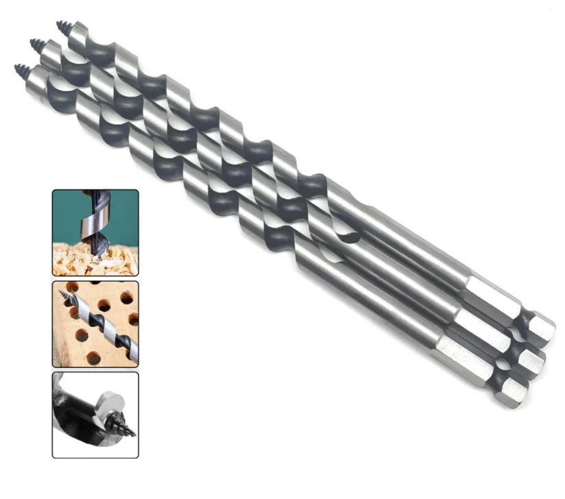 milling tools tips manufacturer Carbon Steel Long Impact Hex Shank Screw Point Auger