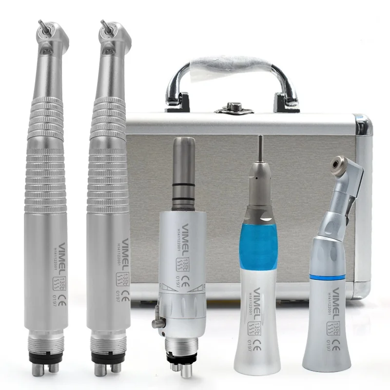 Dental Handpiece sets 2 LED High Speed And 203C Low Speed Handpiece Student Kits 2/4 Hole Dentist Tool