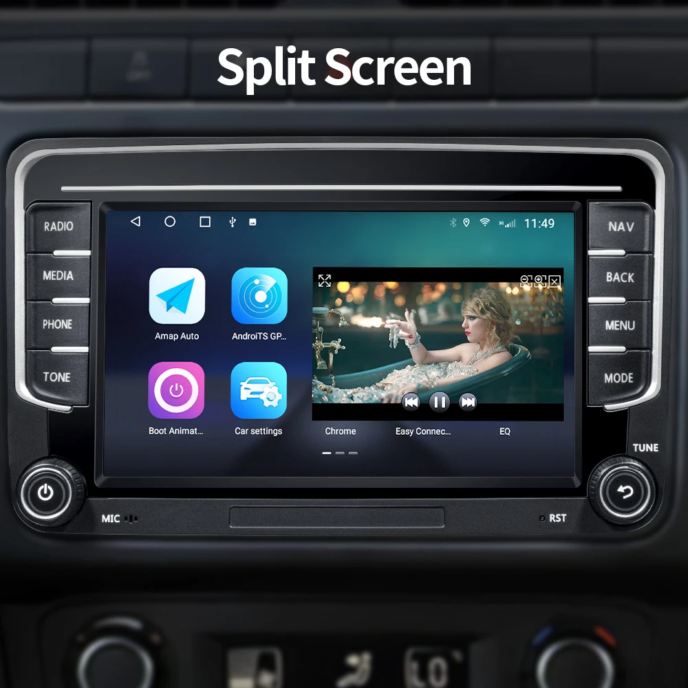 GRANDnavi 2din 7inch Wireless CarPlay Android Auto BT Call Video Player FM RDS WIFI GPS Navigation For Volkswagen Car