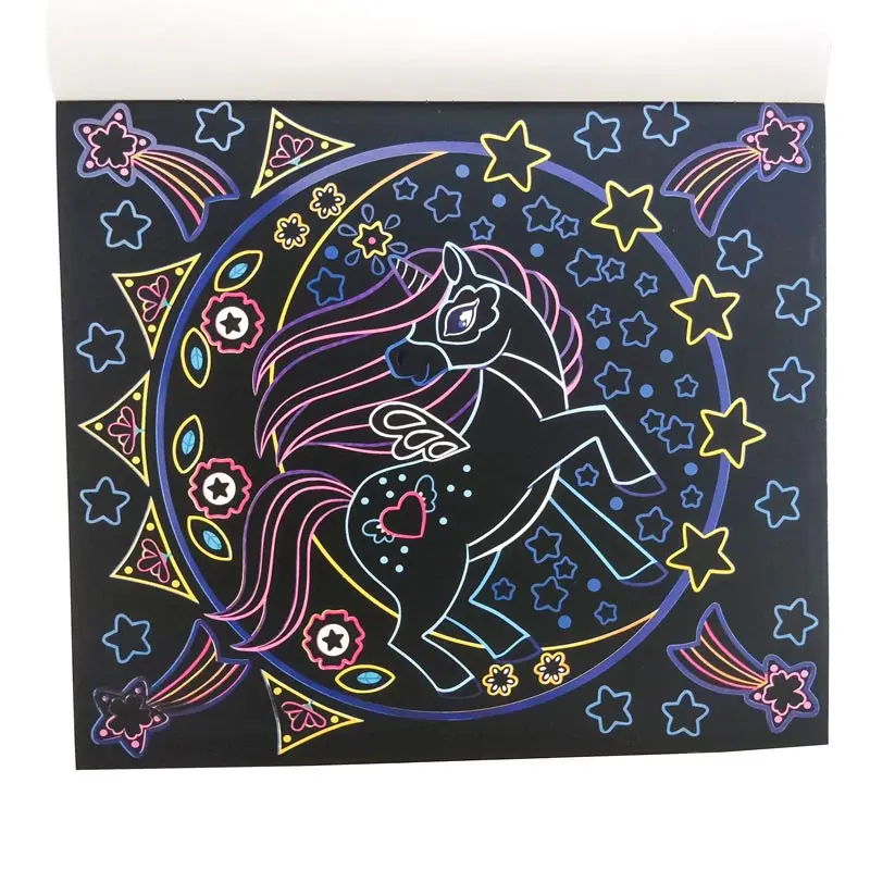 Factory directly DIY Art Painting Sketch Pad Handmade Rainbow Scratch painting  Paper book