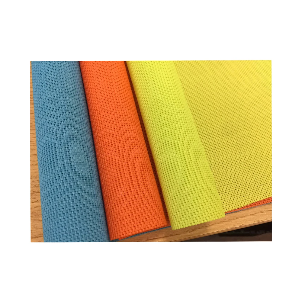 High Quantity Fashion Green Pvc Plastic Mesh Woven Fabric For Outdoor Chairs Textiles