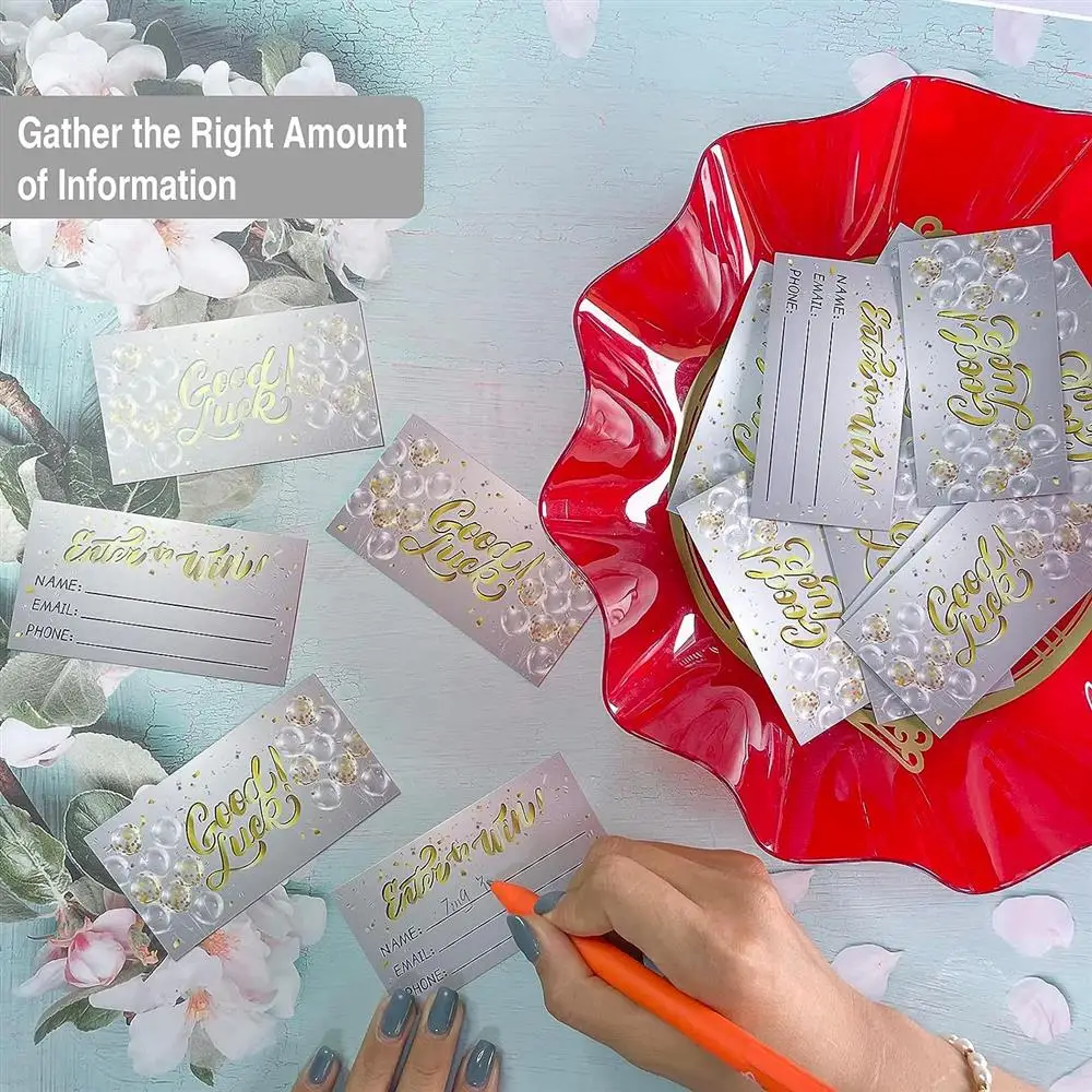 50 pcs/pack High quality Pink originality raffle ticket Blank registration form Raffle ticket book Contest registration form 7D