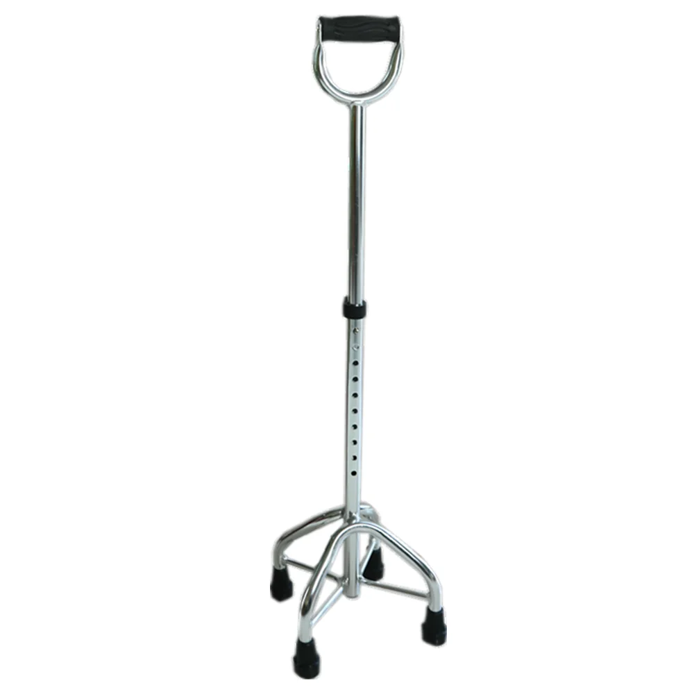 Walking Aids 4-foot Alloy Tetrapod four-legged aluminum alloy crutches for Disabled Elderly walking stick