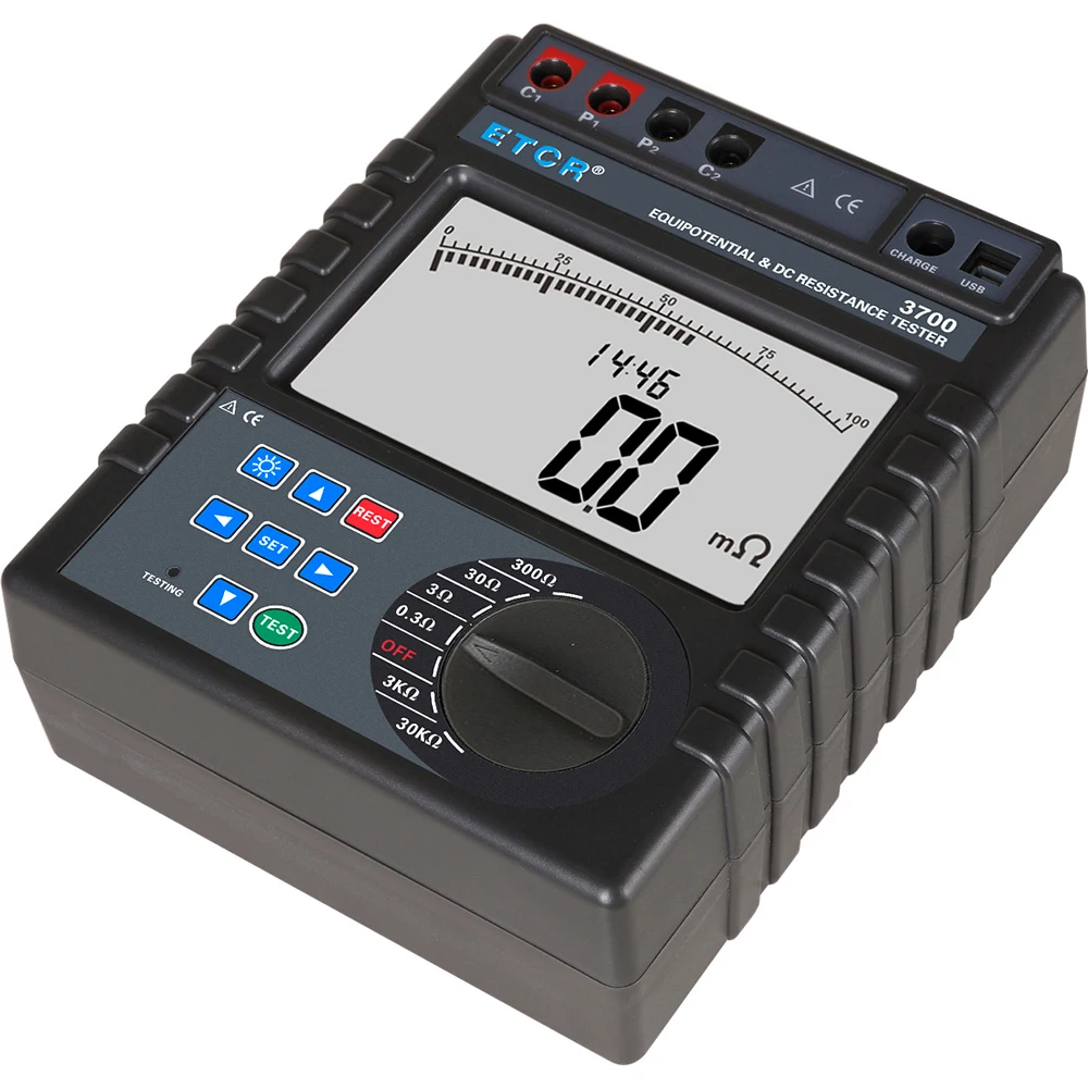 Etcr3700 Supper Large Lcd Display Dc Winding Insulation Resistance Tester