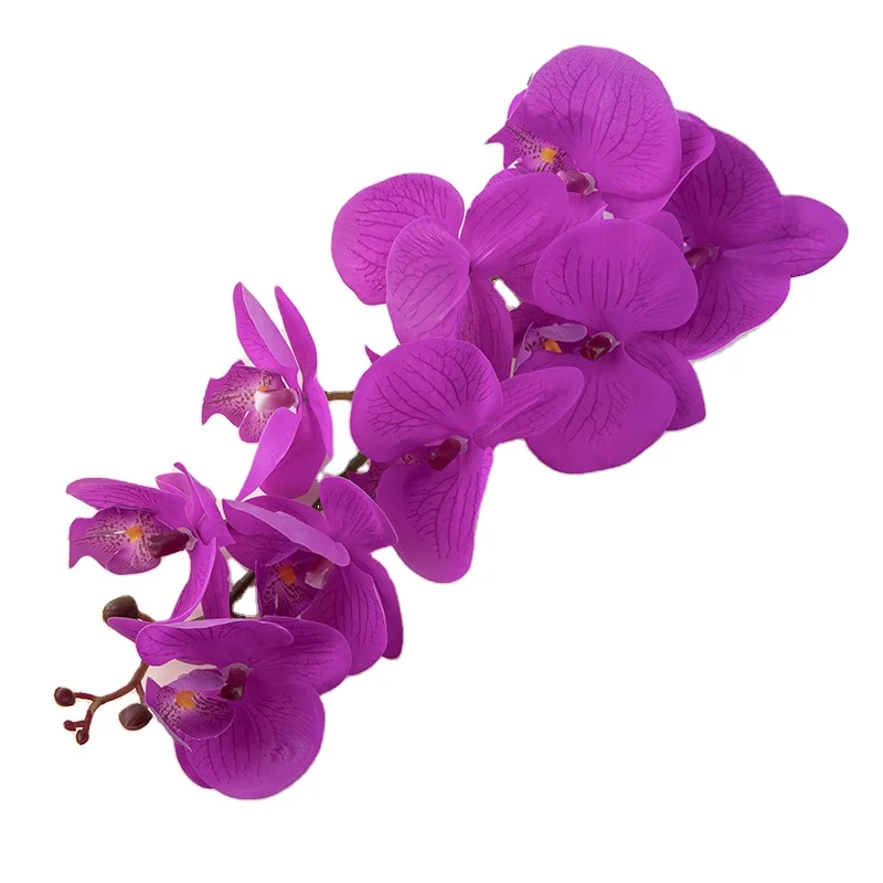 92cm Faux Orchid White Purple Real Touch Artificial Phalaenopsis For Home DIY Centerpiece Flowers Decoration Manufacture