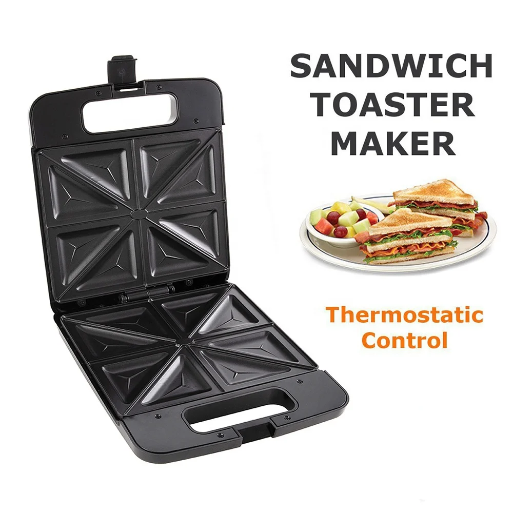 3 in 1 Multifunctional Electric Non-stick Pan Beaf Meat Steak Toaster 4 Slices Sandwich Bread Waffle Maker