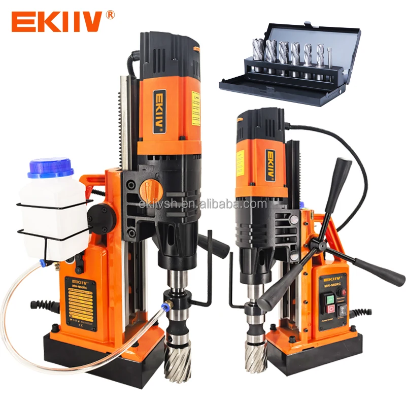 EKIIV 50G Professional Horizontal Magnetic Drill 220v 110V Electric Rock Drill Machine 6-speed Speed Regulation Electric Drill