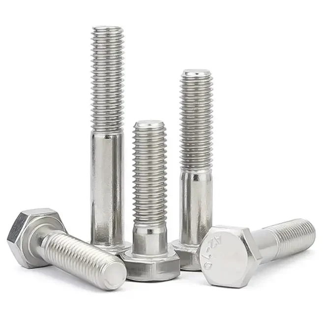 Carbon Steel Galvanized Gr4.8 Fasteners DIN933 DIN 931 DIN 601 Titanium Hexagon Head Bolt Cap Screw Nuts and Hex Bolts