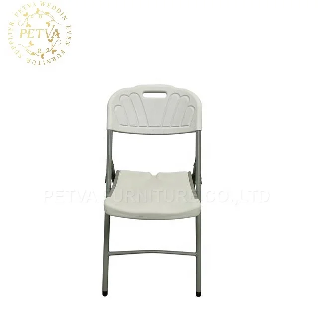 Moden white Pu leather metal leg garden outdoor folding chairs for events used