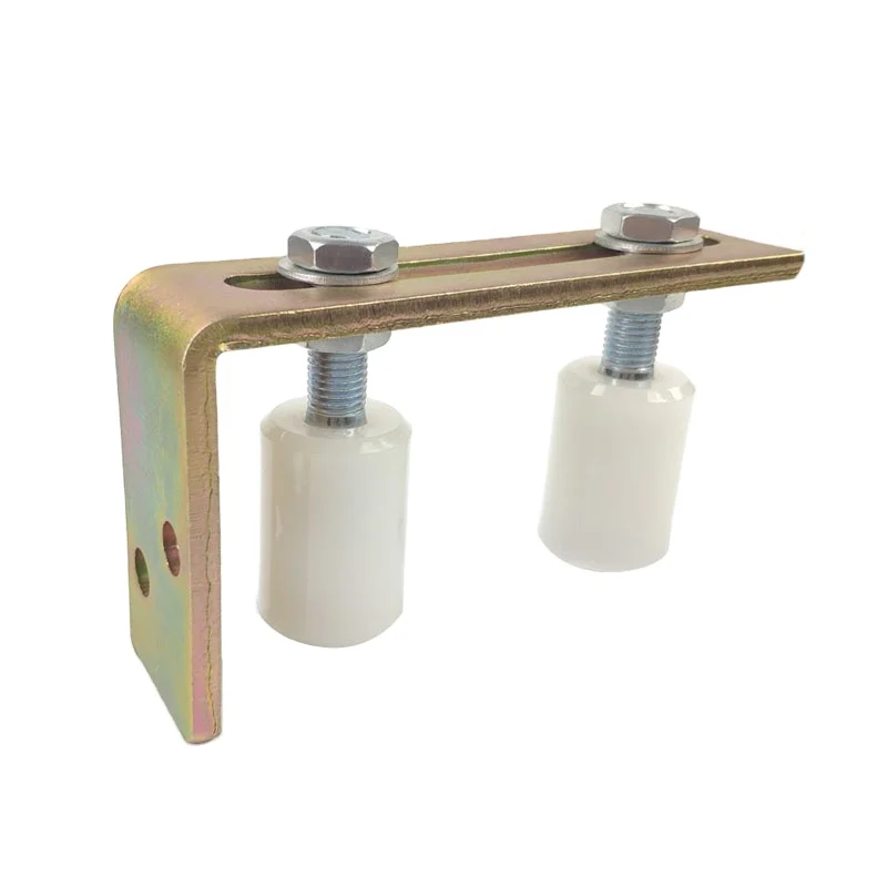 Steel material sliding gate upper guide rollers with double m16 screws nylon rollers