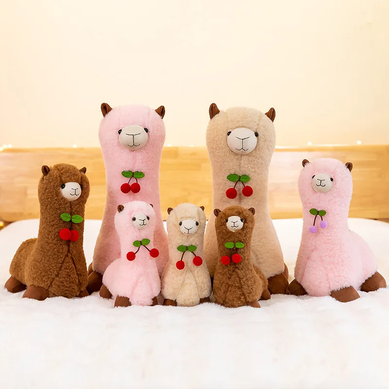 Factory Promotion Cherry Alpaca New Design Stuffed Animal Plush Toy Cherry Alpaca Plush Toy for Baby Kids