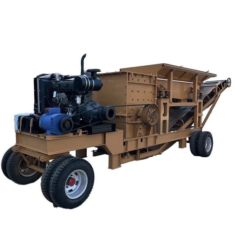 Box type hammer crusher machine Can be out of stone and sand mobile box crusher Mine box crusher