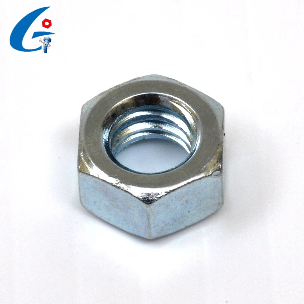 Метрическая DIN934 стальная оцинкованная Шестигранная гайка M4-M100